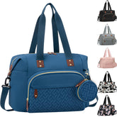 Tenot diaper bag tote with pacifier case for easy on-the-go organization.