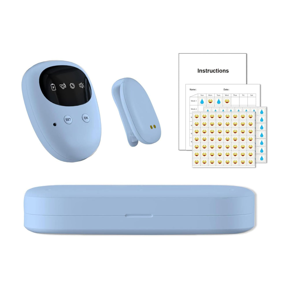 TENQIU wireless bedwetting alarm transmitter blue for quick caregiver alerts