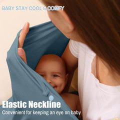 TENTIDE nursing cover with wide coverage for mom and baby during feeding.