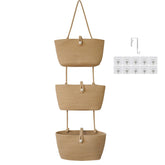 TeoKJ 3-tier hanging basket over-the-door setup showing organized storage.