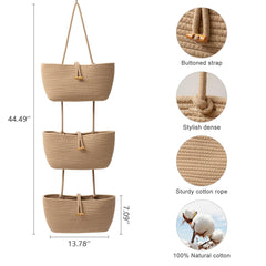 TeoKJ 3-Tier basket over the door in use storing cosmetics and tools.