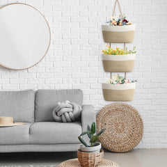 TeoKJ cotton woven storage basket in kitchen for organization
