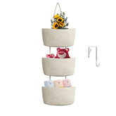 TeoKJ over-door baskets 3-tier white for organized entryways