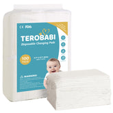 TEROBABI 100-pack disposable changing pads for home and travel