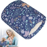 TEUOPIOE baby feeding arm pillow blue forest closeup fabric for gentle feeding.