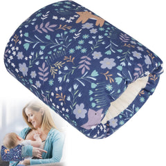 TEUOPIOE baby feeding arm pillow blue forest closeup fabric for gentle feeding.