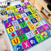 teytoy baby cotton play mat top view shows a large safe crawling area