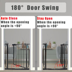 Thasamm extra wide gate pressure mount shows tool free installation