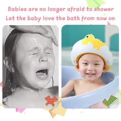 Thcbme hippo shower cap front view with friendly shape shields face and hair.