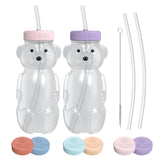 The 730 Project Honey Bear straw cup 8 oz with travel lid in Cherry Blossom for on-the-go sipping