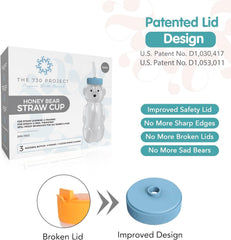 The 730 Project Honey Bear straw cup supporting early straw learning for toddlers.