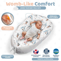 The Baby Room lounger tighter 360-degree bumper for secure newborn containment