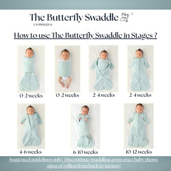 The Butterfly Swaddle detachable wrap enables flexible, transitioning sleep setups.
