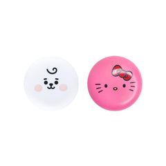 The Creme Shop RJ macaron lip balm pot for on-the-go hydration and coral tint.