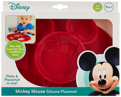 The First Years Mickey Mouse mat features a non-slip base to reduce plate sliding.