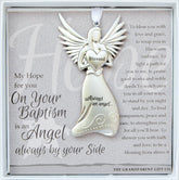 The Grandparent Gift Co. Always an Angel medallion; a Baptism keepsake for baby.