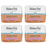 The Honey Pot herbal pads with wings packaging promotes discreet daytime protection.