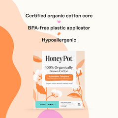 The Honey Pot applicator close-up emphasizes a comfortable finger grip for easier use.