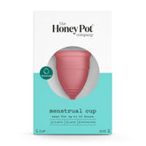The Honey Pot Size 2 menstrual cup in use for hands-free protection
