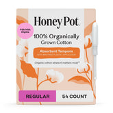 The Honey Pot Regular Absorbency Tampon Packaging shows eco-conscious design for daily use.