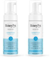 The Honey Pot Sensitive Feminine Wash bottle-front shows daily gentle cleansing with balanced pH.