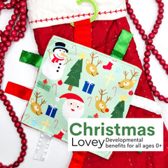 The Learning Lovey textured fabrics invite touch and early discovery
