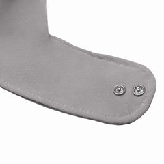 The Ollie Baby Bib moisture-wicking Sky front view prevents drool mess