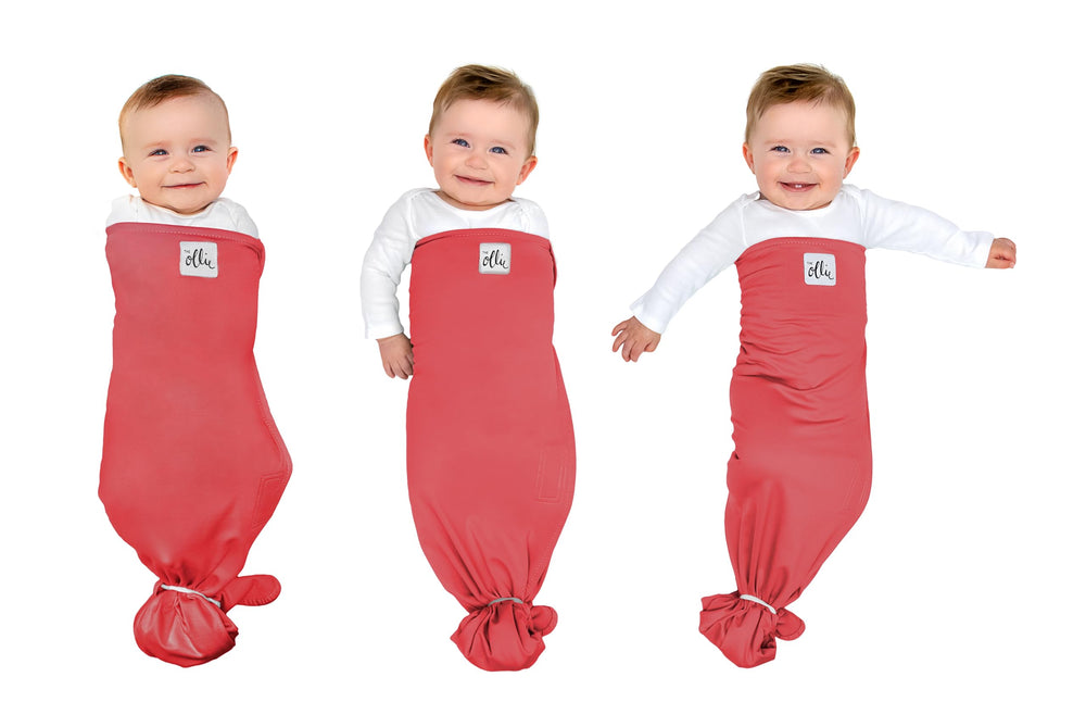 The Ollie Swaddle close-up shows adjustable closure for a customizable fit and secure feel.