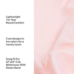 The Peanutshell snug-elastic-crib-sheet-52x28 keeps sheets in place.