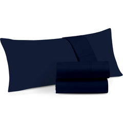 The Sky Bedding pillowcase 12x16 navy with hidden zipper keeps pillows secure.
