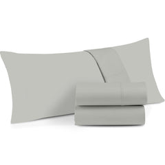 The Sky Bedding toddler pillowcase close-up of breathable cotton weave in light grey