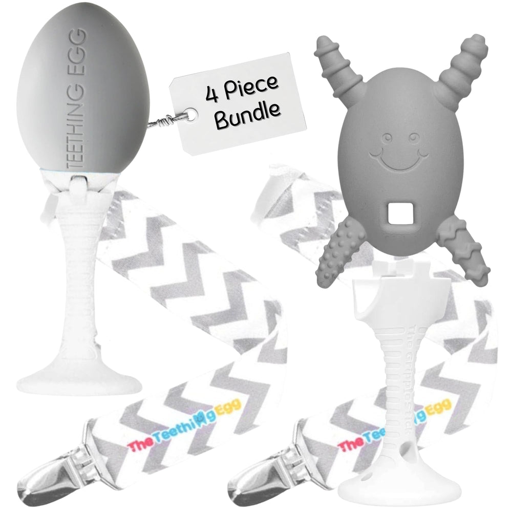 The Teething Egg close-up showing safe, non-porous surface for soothing gums.