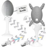 The Teething Egg close-up showing safe, non-porous surface for soothing gums.