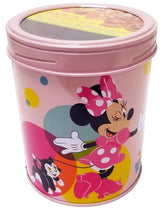 The Tin Box Company Minnie snack container with window lets you see contents for on-the-go snacking