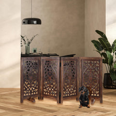 The Wooden Town hand-carved wood gate detail highlights craftsmanship.