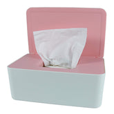 The Revenant diaper wipes dispenser pink front view for easy access and compact storage.