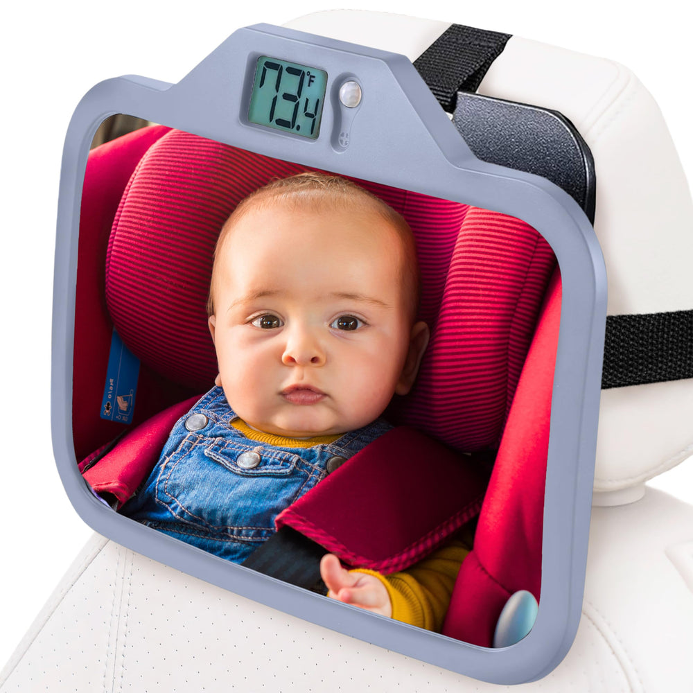 THERMOMIRROR temperature display on back-seat mirror for quick readings