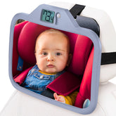 THERMOMIRROR temperature display on back-seat mirror for quick readings