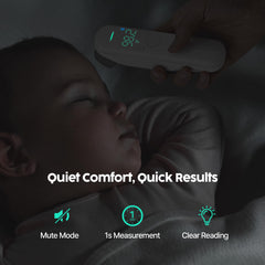 ThermoQuick silent mode with LED display enables nighttime temperature checks