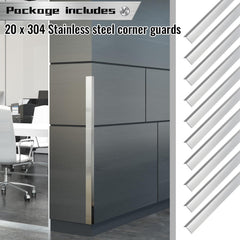 Therwen stainless corner guards used in a busy kitchen to prevent damage