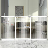THEYFIRST 41-inch extra tall gate in doorway keeps pets contained safely.