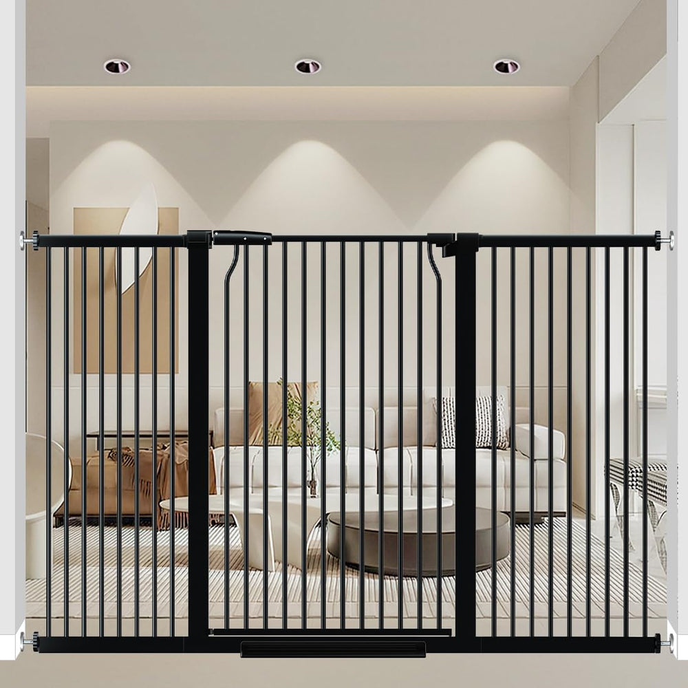 THEYFIRST extra tall gate blocks doorways to keep pets safely contained.