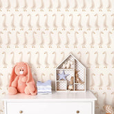 THEYGE goose wallpaper in watercolor geese decor for a nursery setting