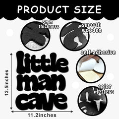 THEYGE Peel-stick wood wall sign easy installation without wall damage