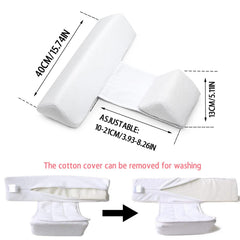 Soft breathable pillowcase on ThinLife wedge with removable cover