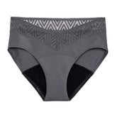 THINX Comfort Stretch Hip Huggers slate lace detail for all-day comfort and protection