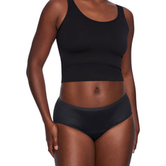 Thinx For All Leaks hip-hugger underwear waistband detail demonstrating fit