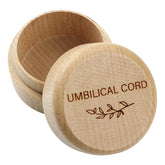 Thootyriaf modern wooden memorial box, top view, keeps precious umbilical cord safe.