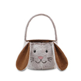 THOVSMOON Easter Bunny Basket with fluffy ears for egg hunting and décor.