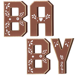 Threehoney Cielito Lindo wooden 3D letters for warm baby shower decor and table display